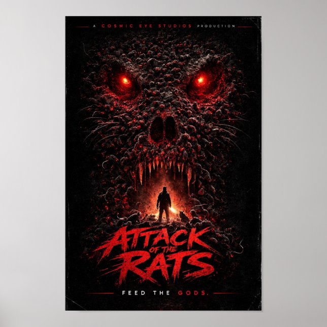 Cosmic Eye – Skull Swarm Horror Poster (Front)