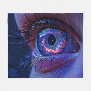 Cosmic Eye Starlight Gaze Fleece Blanket