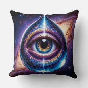 Cosmic Eye Within Teardrop Shaped Galactic Disco Cushion