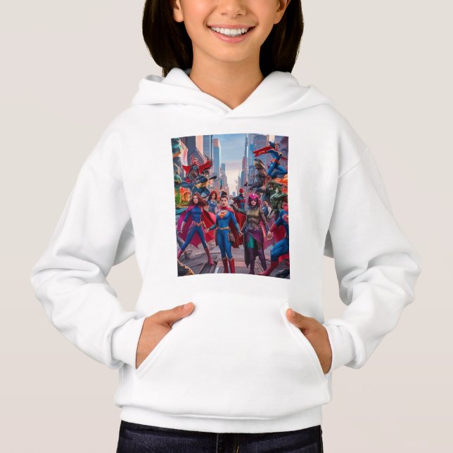 Cosmic Fantasy image printed pull over for kids (Front)
