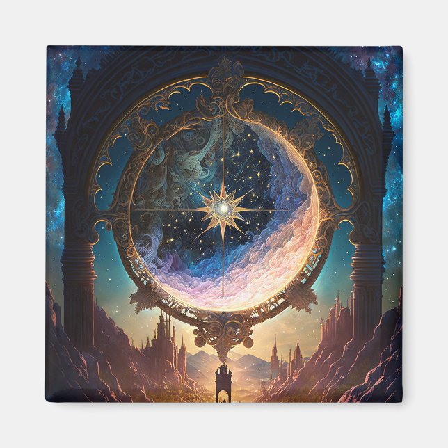 Cosmic Fantasy Space Landscape Magnet (Front)