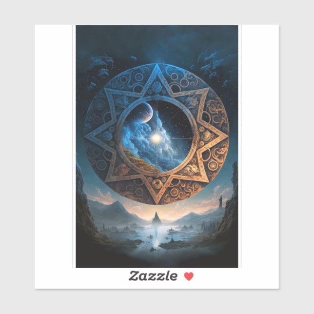 Cosmic Fantasy Space Landscape Sticker (Sheet)