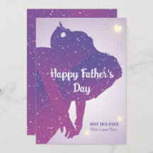 Cosmic Father's Day Family Silhouette Appreciation