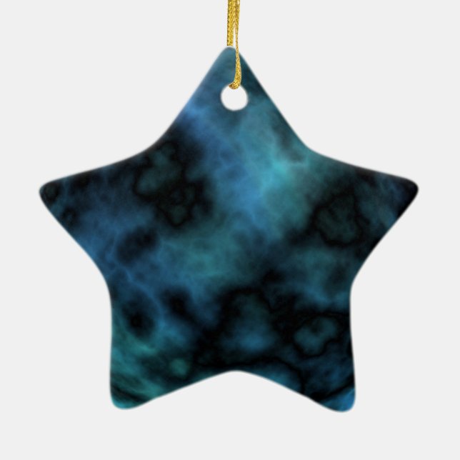 Cosmic Faux Blue Marble Ceramic Tree Decoration (Back)