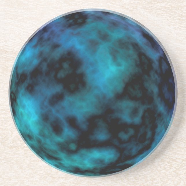 Cosmic Faux Blue Marble Coaster (Front)