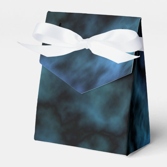 Cosmic Faux Blue Marble Favour Box (Front Side)