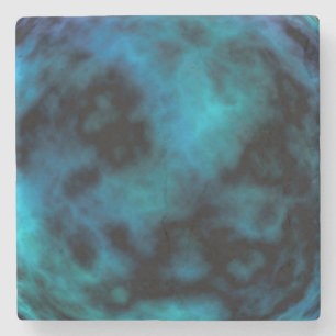 Cosmic Faux Blue Marble Stone Coaster