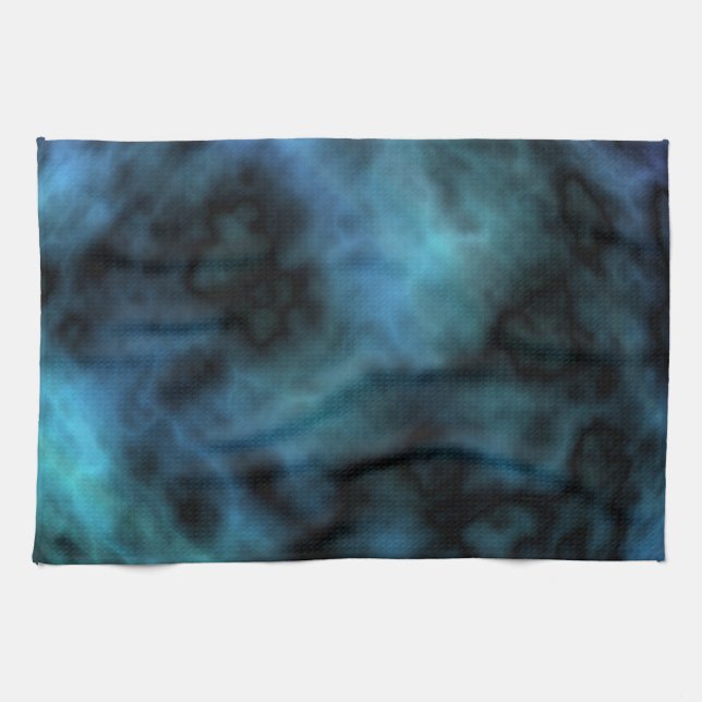 Cosmic Faux Blue Marble Tea Towel (Horizontal)