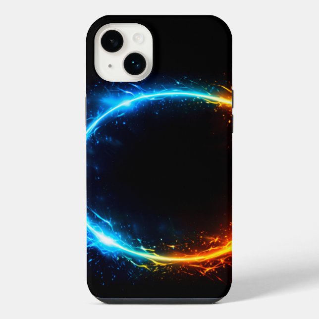Cosmic Fire & Ice Ring Phone Case – Neon Energy Ci (Back)