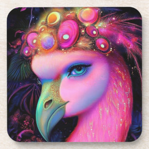 Cosmic Flamingo Queen Coaster