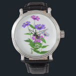 Cosmic Flower Art Watch<br><div class="desc">This Cosmic Flower Art combines the beauty of floral nature with celestial cosmic energy, creating a unique and eye-catching spiritual aesthetic. The design represents growth, balance, and connection with the universe. Perfect for those who love cosmic themes, spiritual art, and modern botanical designs. Its clean and versatile style makes it...</div>