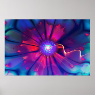 Cosmic flower poster