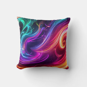 Cosmic Flowing Swirls Cushion