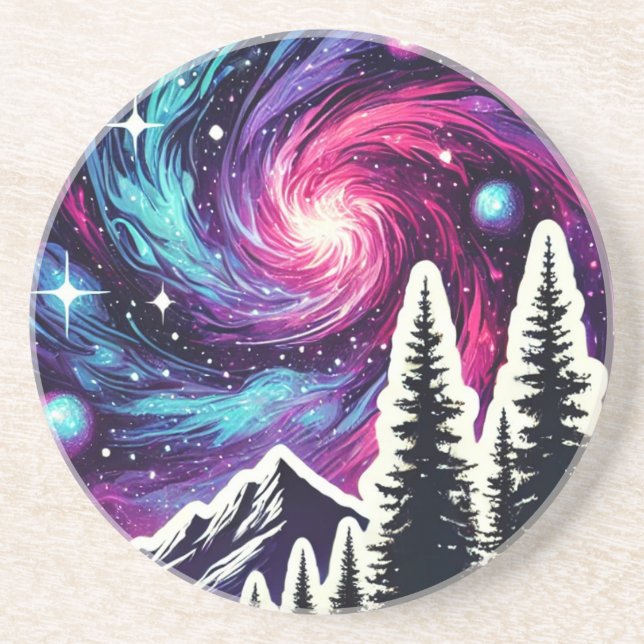 Cosmic Forest: Galaxy Meets Nature Coaster (Front)