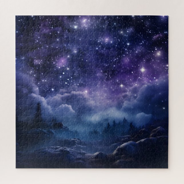 Cosmic Forest Night Sky Jigsaw Puzzle (Vertical)
