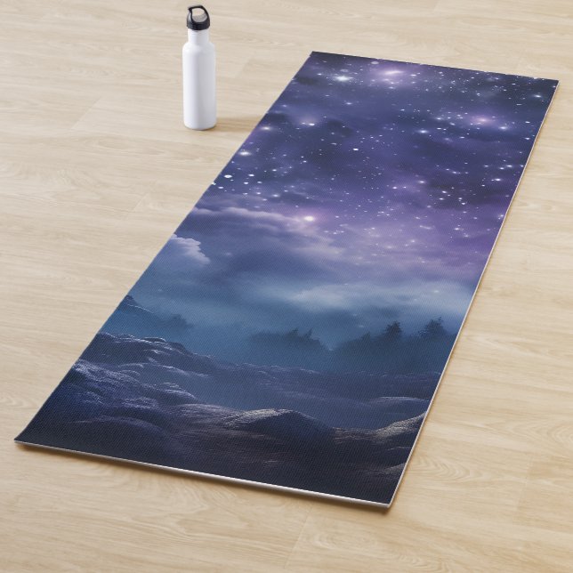 Cosmic Forest Night Sky Yoga Mat (In Situ)
