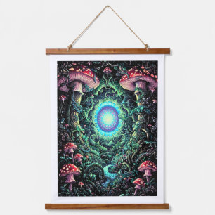 Cosmic Forest Portal – Journey Beyond the Veil Hanging Tapestry