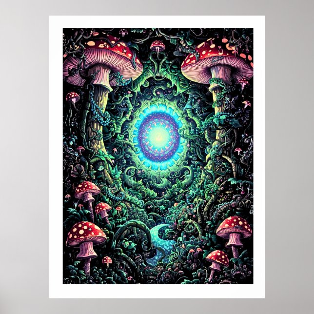 Cosmic Forest Portal – Journey Beyond the Veil Poster (Front)