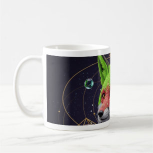 Cosmic Fox: A Fusion of Nature and Mysticism Coffee Mug