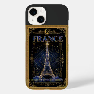 Cosmic France Eiffel Tower Celestial Art Case-Mate iPhone 14 Case