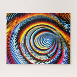 Cosmic galactic indigo swirl hypnosis fun trance jigsaw puzzle
