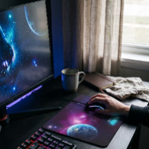 Cosmic Galaxy and Earth Loading Bar Sci-fi Gaming