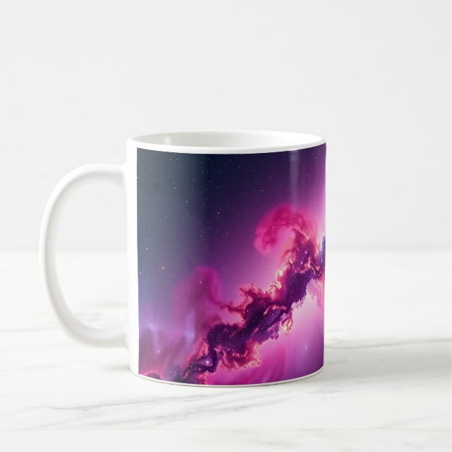 Cosmic Galaxy Art Mug – Deep Space Nebula Design (Left)