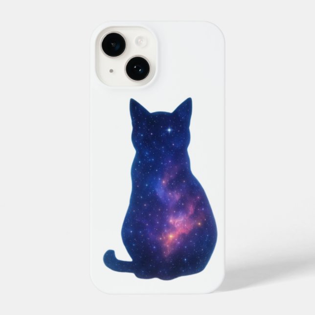 Cosmic Galaxy Cat iPhone Case (Back)