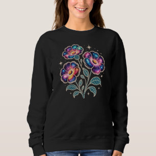 Cosmic Galaxy Floral Women's Sweatshirt