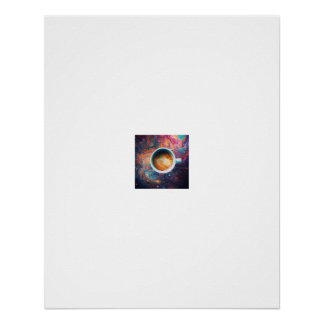 Cosmic Galaxy Latte Swirl Poster