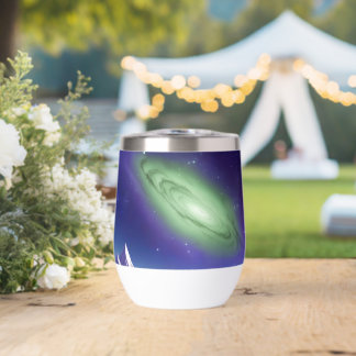 Cosmic Galaxy Mug – Green Nebula Over Purple Mount