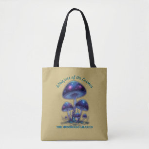 Cosmic Galaxy Mushrooms • Whimsical Fantasy Fungi Tote Bag
