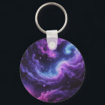 Cosmic Galaxy Nebula Abstract Space Art Design Key Ring<br><div class="desc">A mesmerizing abstract galaxy design featuring swirling nebula clouds and deep cosmic colors.
Perfect for space lovers,  sci-fi fans,  and modern aesthetic decor across apparel,  accessories,  and home products.</div>
