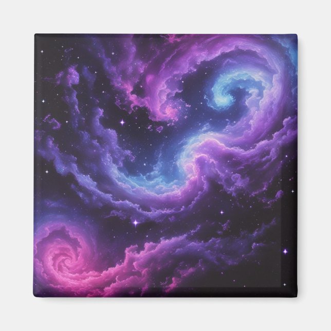 Cosmic Galaxy Nebula Abstract Space Art Design Magnet (Front)
