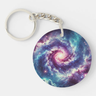 Cosmic Galaxy Nebula Art Keychain