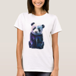 Cosmic Galaxy Nebula Panda Women T-Shirt