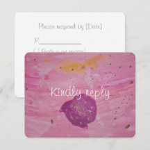 Cosmic Galaxy Pink Watercolor Birthday RSVP