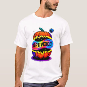 Cosmic Galaxy Pumpkin T-Shirt   OPTIVEXOJ 