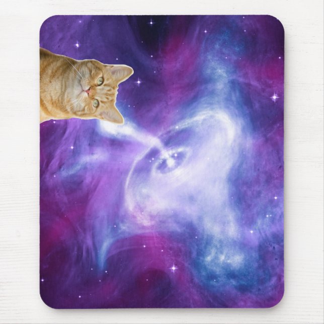 Cosmic galaxy space cat  mouse pad (Front)