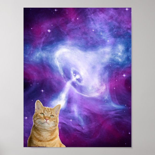 Cosmic galaxy space cat  poster (Front)