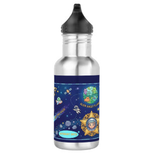 Cosmic Galaxy Star Dust Map Kids Water Bottle