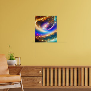 Cosmic Galaxy with Shooting Star Art Print