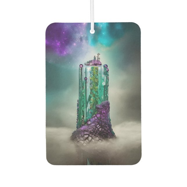 Cosmic Gemstone and Glass \|/ Universe AI Art Car Air Freshener (Front)