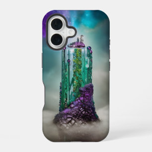 Cosmic Gemstone and Glass \ / Universe AI Art iPhone 16 Case