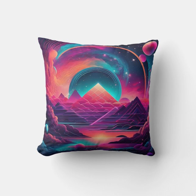 Cosmic Geometric Composition Cushion (Front)