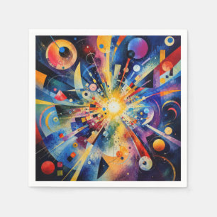 Cosmic Geometric Explosion Abstract Napkin