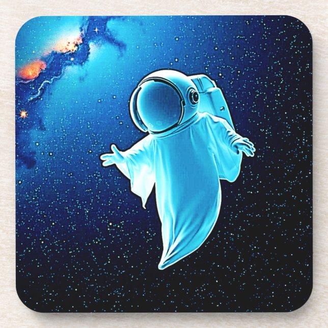 Cosmic Ghost in Space Design Coaster (Front)