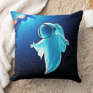 Cosmic Ghost in Space Design Cushion