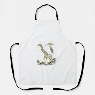 Cosmic Giraffe Funny Giraffe for Women Men Weird U Apron