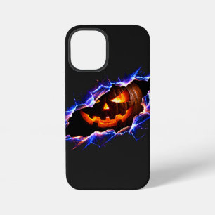 Cosmic Glowing Halloween Pumpkin Ripped Tear iPhone 12 Mini Case